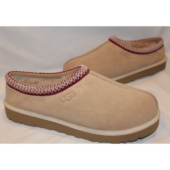 UGG MEN\'S TASMAN SUEDE SHEARLING LINED CLOG SHOES SLIPPERS NIB TAN SZ 12 main image 7